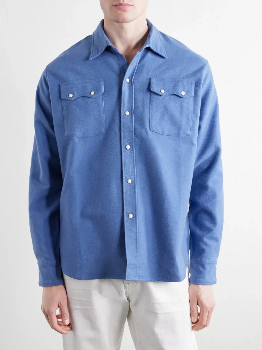 WYTHE Cotton-Moleskin Western Shirt - Men | Thumbnail 3