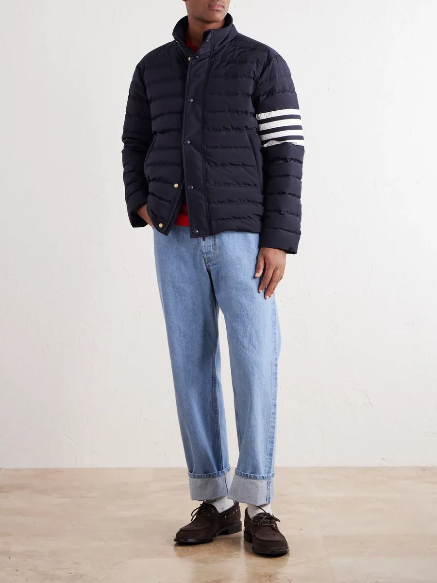 Thom Browne Striped Quilted Ripstop Down Jacket - Men | Thumbnail 2 Thom Browne Striped Quilted Ripstop Down Jacket - Men | Thumbnail 2