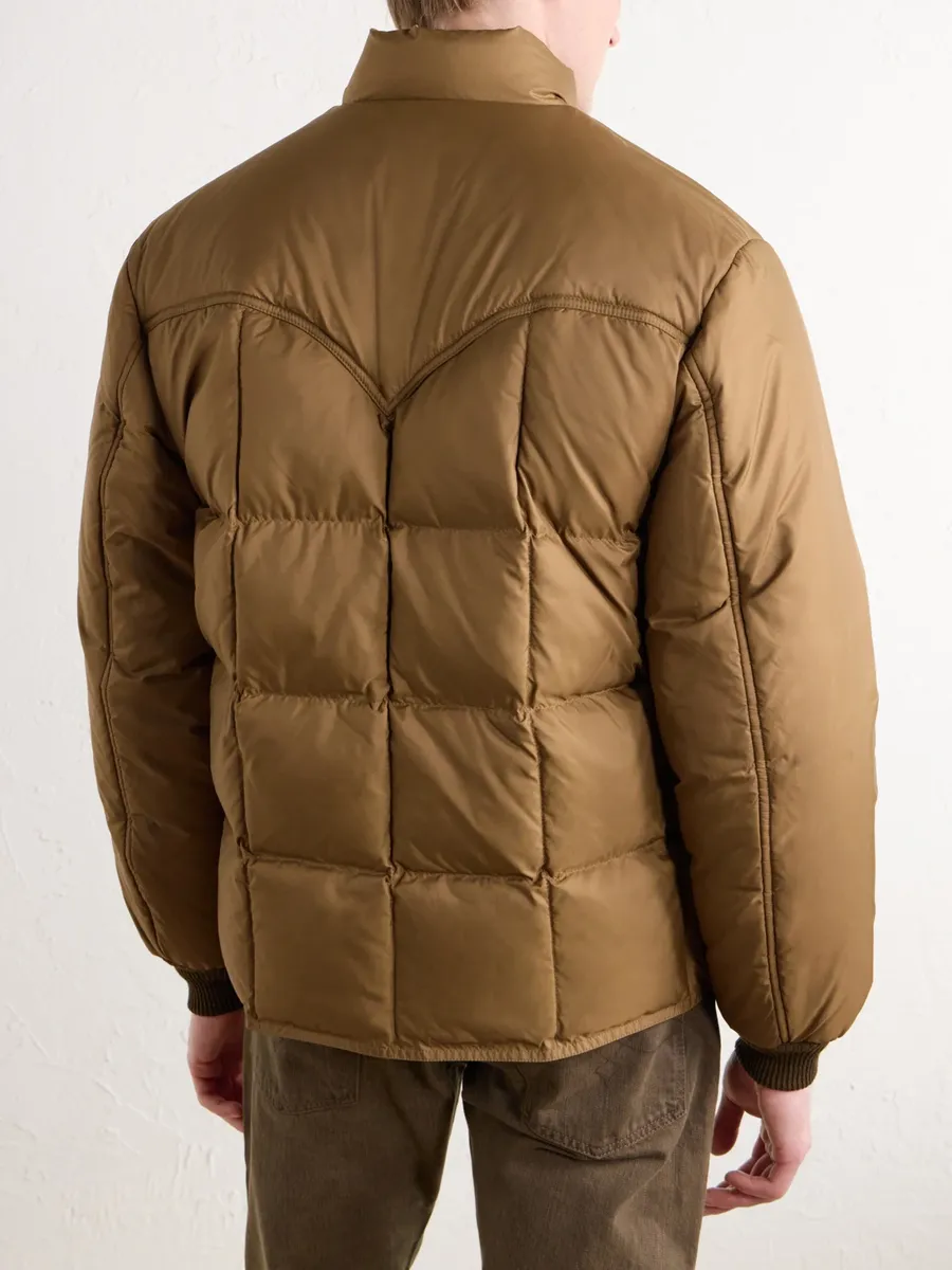 RRL Leather-Trimmed Quilted Shell Padded Bomber Jacket - Men | Thumbnail 4 RRL Leather-Trimmed Quilted Shell Padded Bomber Jacket - Men | Thumbnail 4