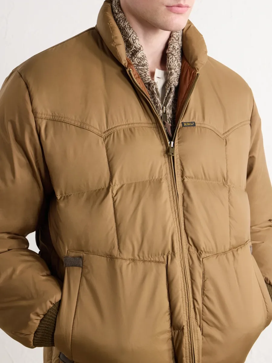 RRL Leather-Trimmed Quilted Shell Padded Bomber Jacket - Men | Thumbnail 5 RRL Leather-Trimmed Quilted Shell Padded Bomber Jacket - Men | Thumbnail 5