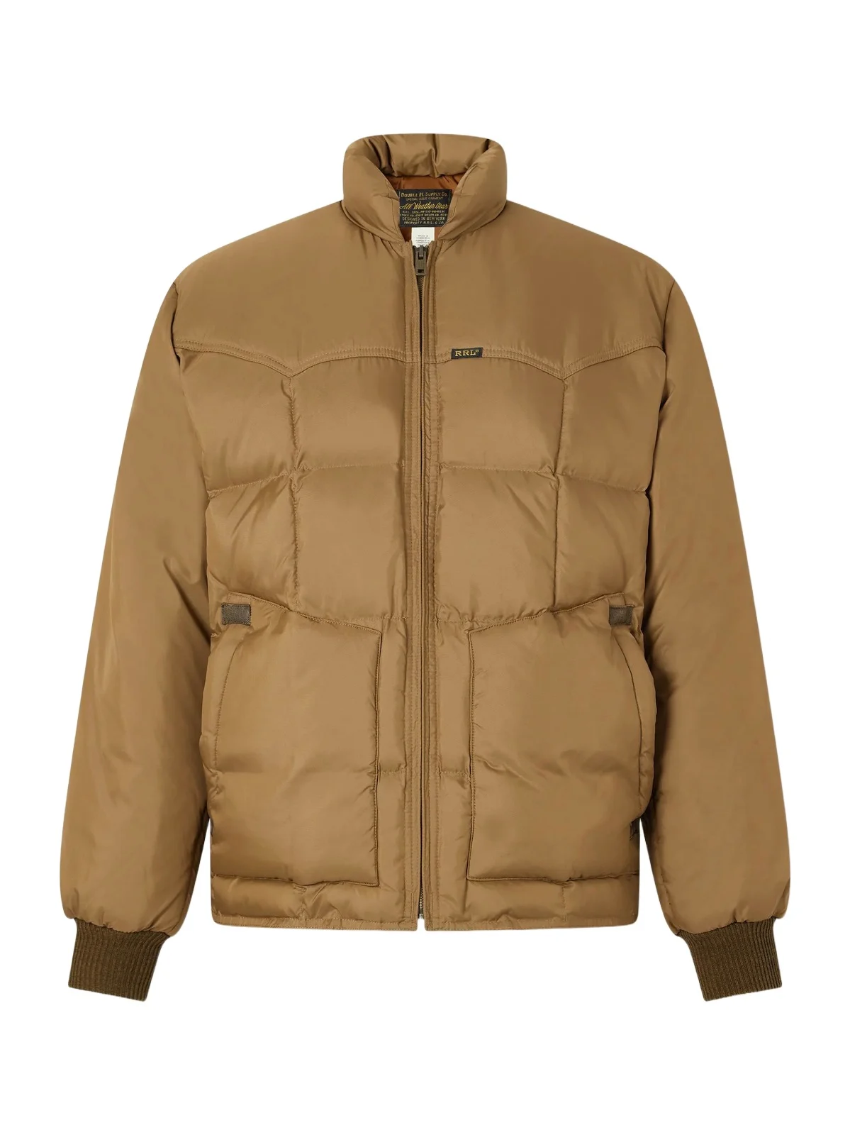 RRL Leather-Trimmed Quilted Shell Padded Bomber Jacket - Men