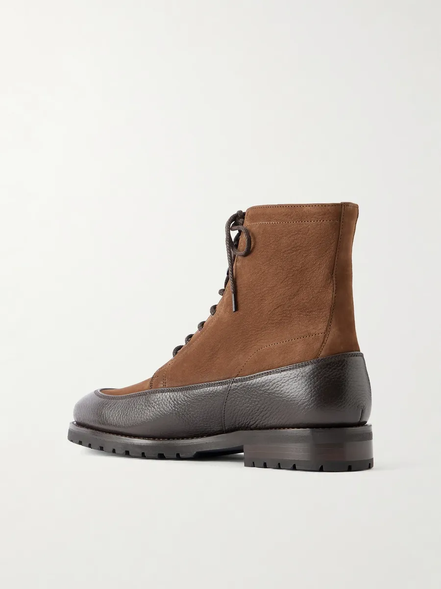 MORJAS Country Leather-Trimmed Nubuck Lace-Up Boots - Men | Thumbnail 4 MORJAS Country Leather-Trimmed Nubuck Lace-Up Boots - Men | Thumbnail 4