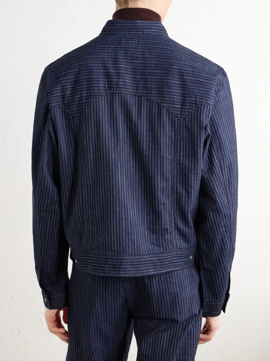 RRL Western Striped Cotton-Jacquard Broken-Twill Overshirt - Men | Thumbnail 4 RRL Western Striped Cotton-Jacquard Broken-Twill Overshirt - Men | Thumbnail 4