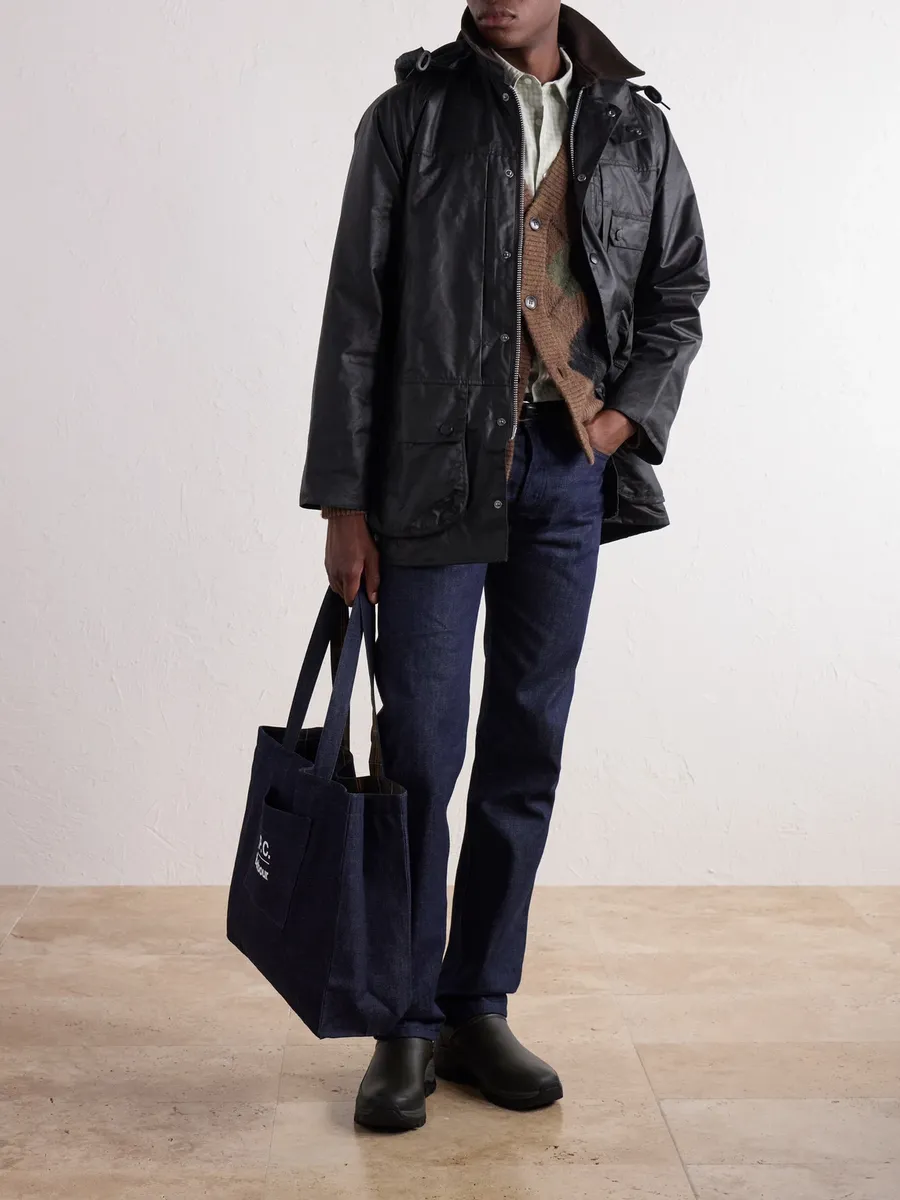 Barbour A.P.C. Logo-Print Denim Tote Bag - Men | Thumbnail 2 Barbour A.P.C. Logo-Print Denim Tote Bag - Men | Thumbnail 2