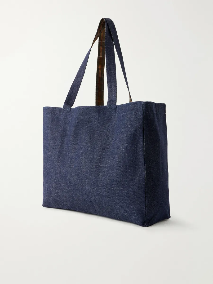 Barbour A.P.C. Logo-Print Denim Tote Bag - Men | Thumbnail 4 Barbour A.P.C. Logo-Print Denim Tote Bag - Men | Thumbnail 4