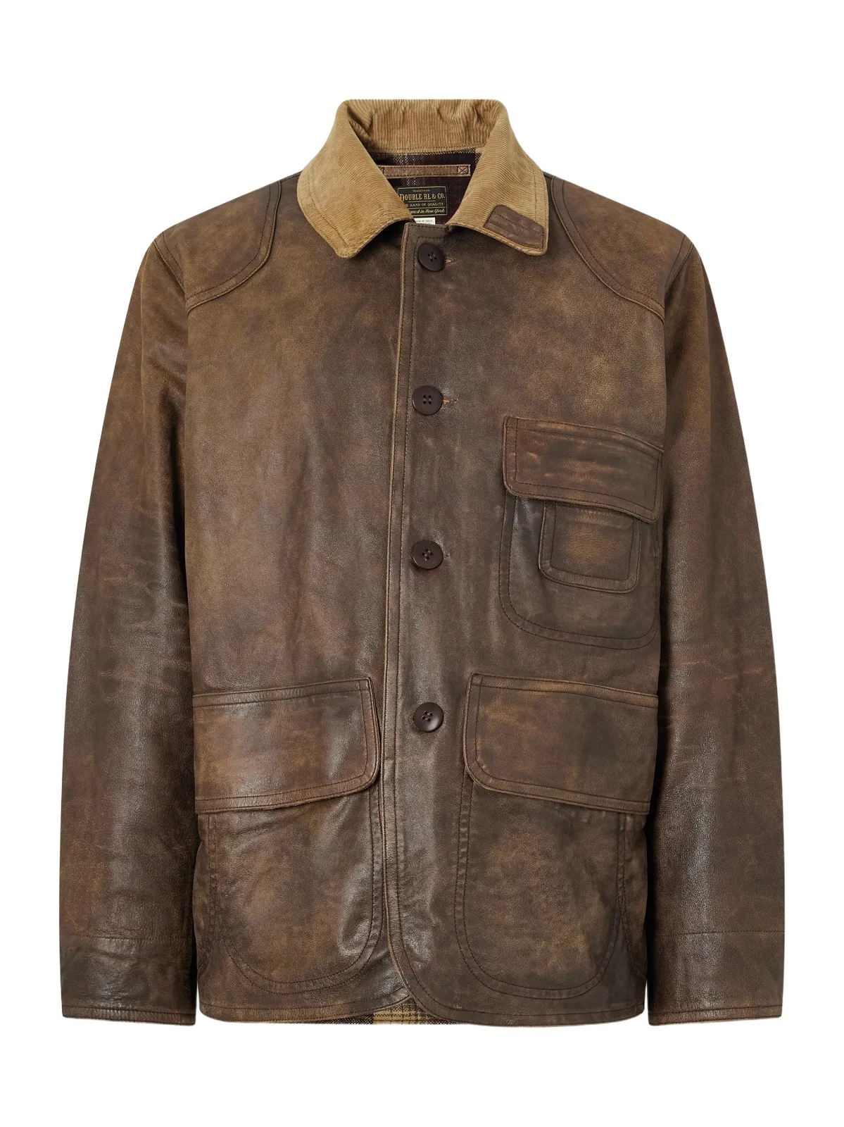 RRL Corduroy-Trimmed Leather Jacket - Men