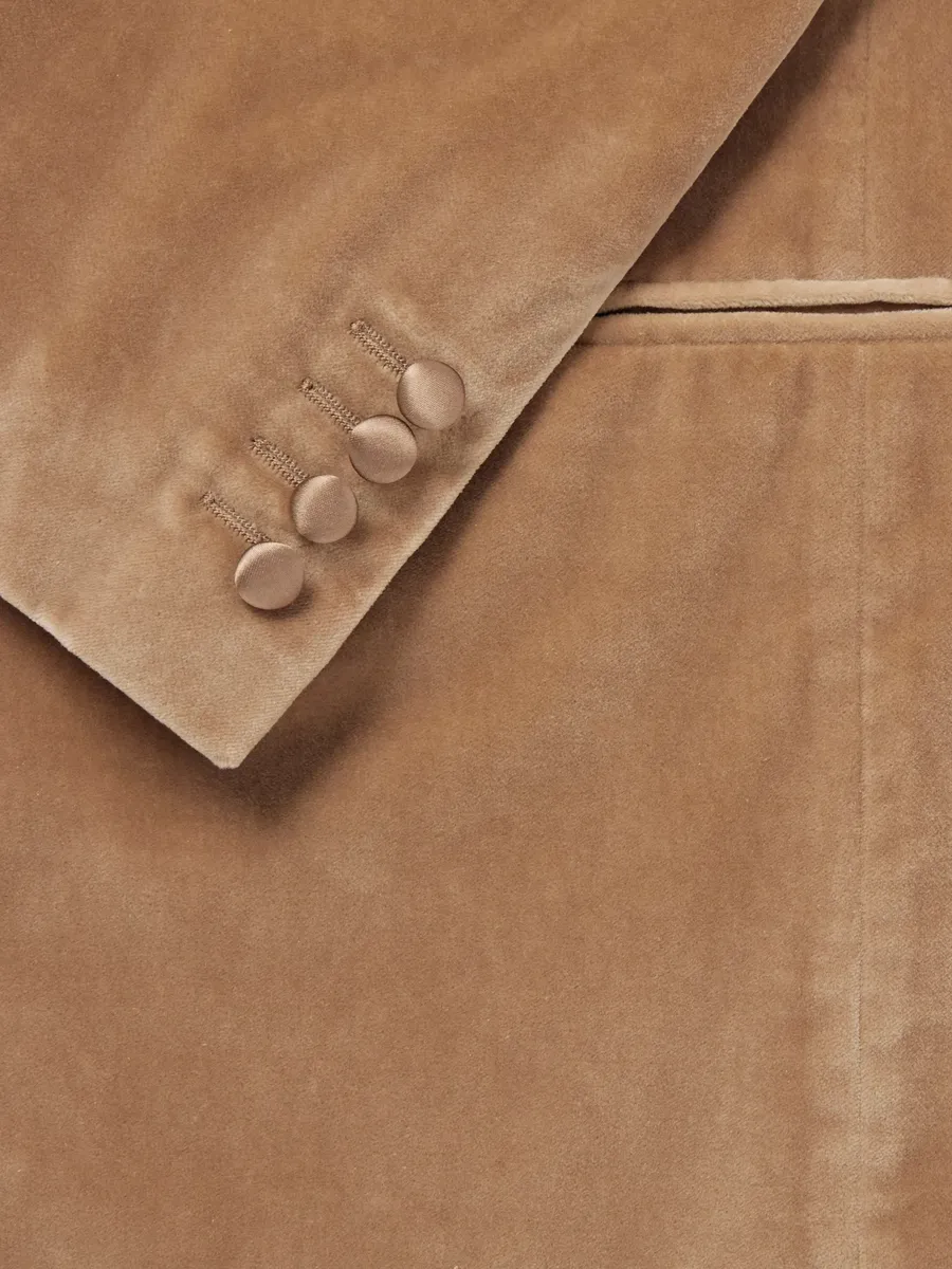 Canali Shawl-Collar Satin-Trimmed Cotton-Velvet Tuxedo Jacket - Men | Thumbnail 6
