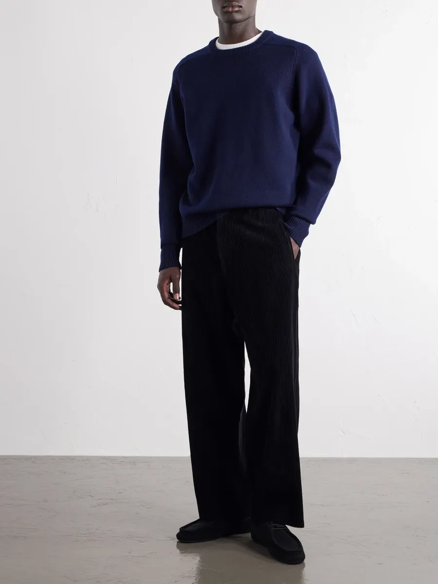A.PRESSE Paneled Wool Sweater - Men | Thumbnail 2 A.PRESSE Paneled Wool Sweater - Men | Thumbnail 2