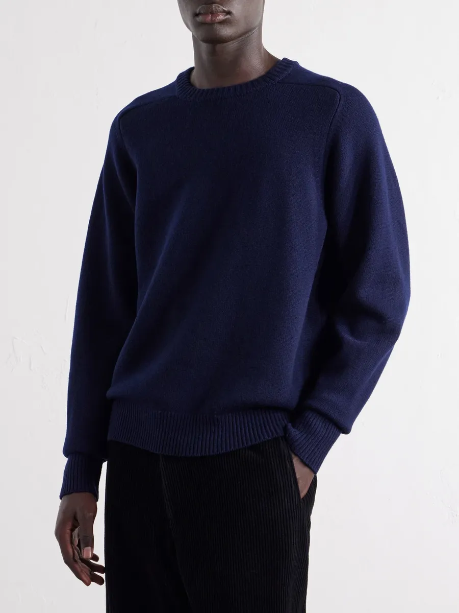 A.PRESSE Paneled Wool Sweater - Men | Thumbnail 3 A.PRESSE Paneled Wool Sweater - Men | Thumbnail 3