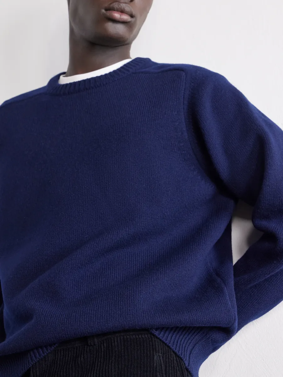 A.PRESSE Paneled Wool Sweater - Men | Thumbnail 5 A.PRESSE Paneled Wool Sweater - Men | Thumbnail 5
