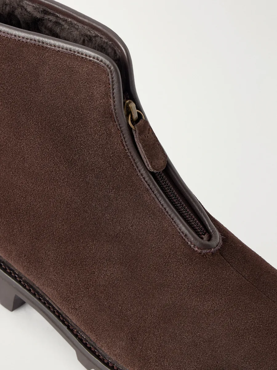 MORJAS Alpine Shearling-Lined Suede Chelsea Boots - Men | Thumbnail 5