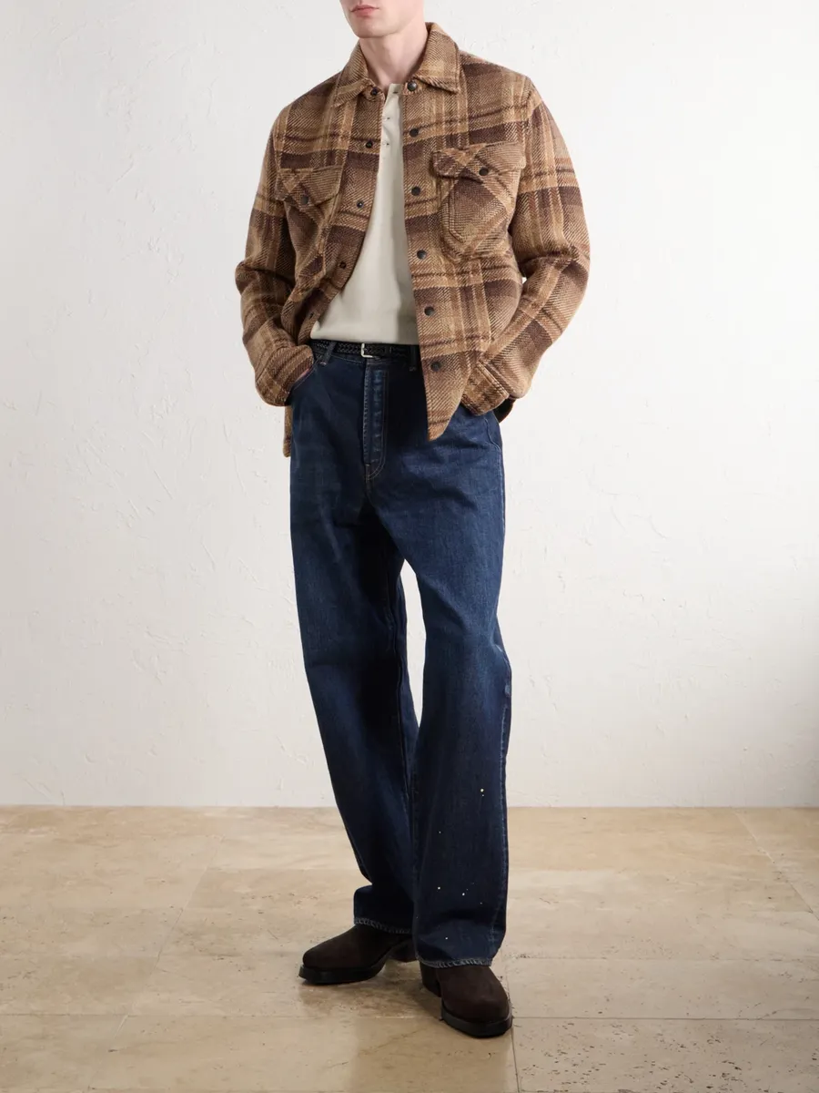 RRL Checked Jacquard-Knit Wool Jacket - Men | Thumbnail 2 RRL Checked Jacquard-Knit Wool Jacket - Men | Thumbnail 2