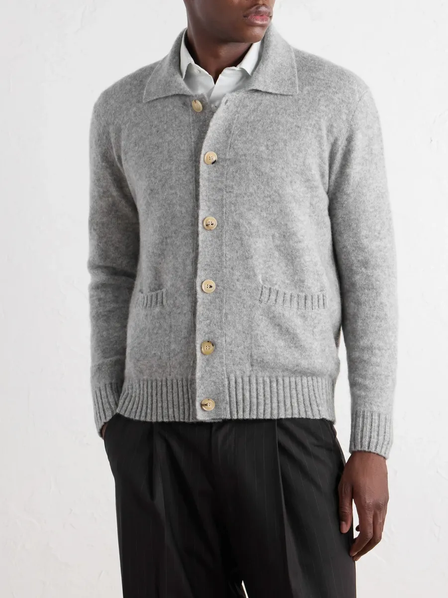 PIACENZA 1733 Cashmere-Blend Cardigan - Men | Thumbnail 3 PIACENZA 1733 Cashmere-Blend Cardigan - Men | Thumbnail 3