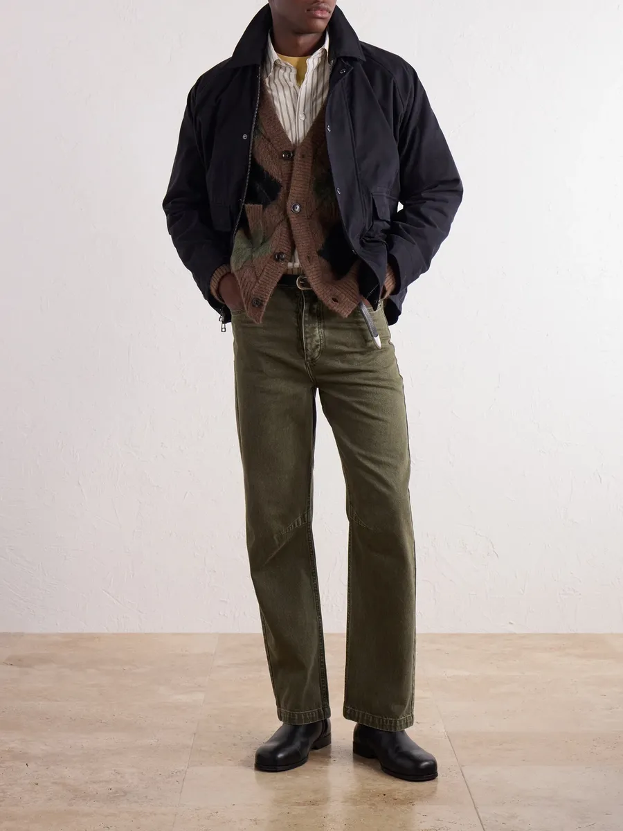 Corridor Brushed Argyle Jacquard-Knit Cardigan - Men | Thumbnail 2 Corridor Brushed Argyle Jacquard-Knit Cardigan - Men | Thumbnail 2