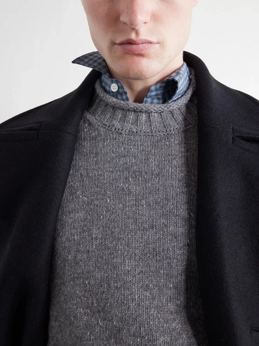 Aaron Levine Flecked Merino Wool Sweater - Men | Thumbnail 5