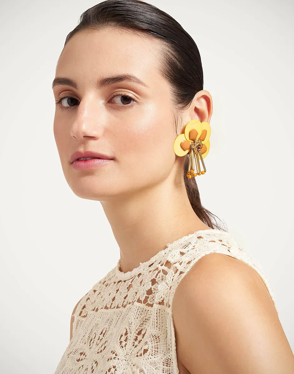 La Double J Petal Earrings | Thumbnail 2 La Double J Petal Earrings | Thumbnail 2