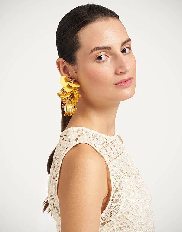 La Double J Petal Long Earrings | Thumbnail 3 La Double J Petal Long Earrings | Thumbnail 3
