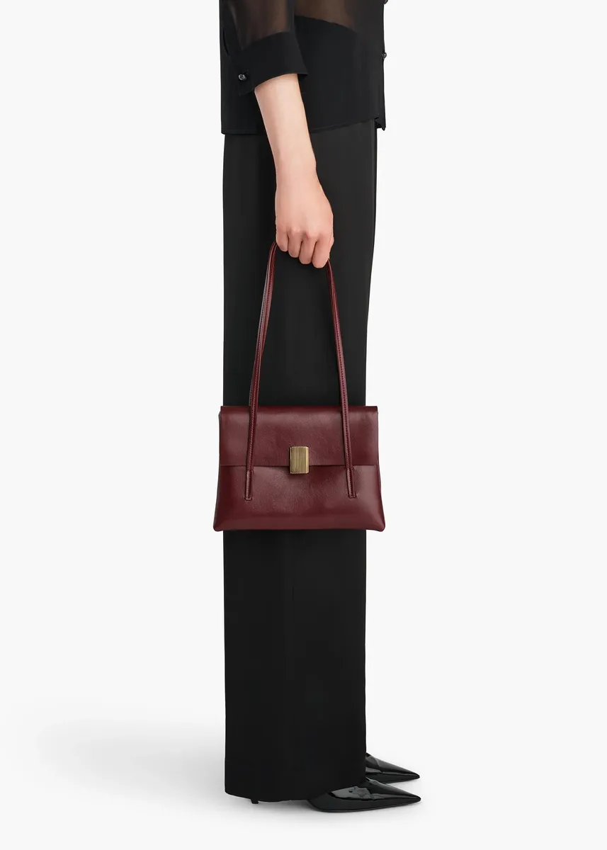 Khaite Soft Blake Small Shoulder Bag In Bordeaux | Thumbnail 5