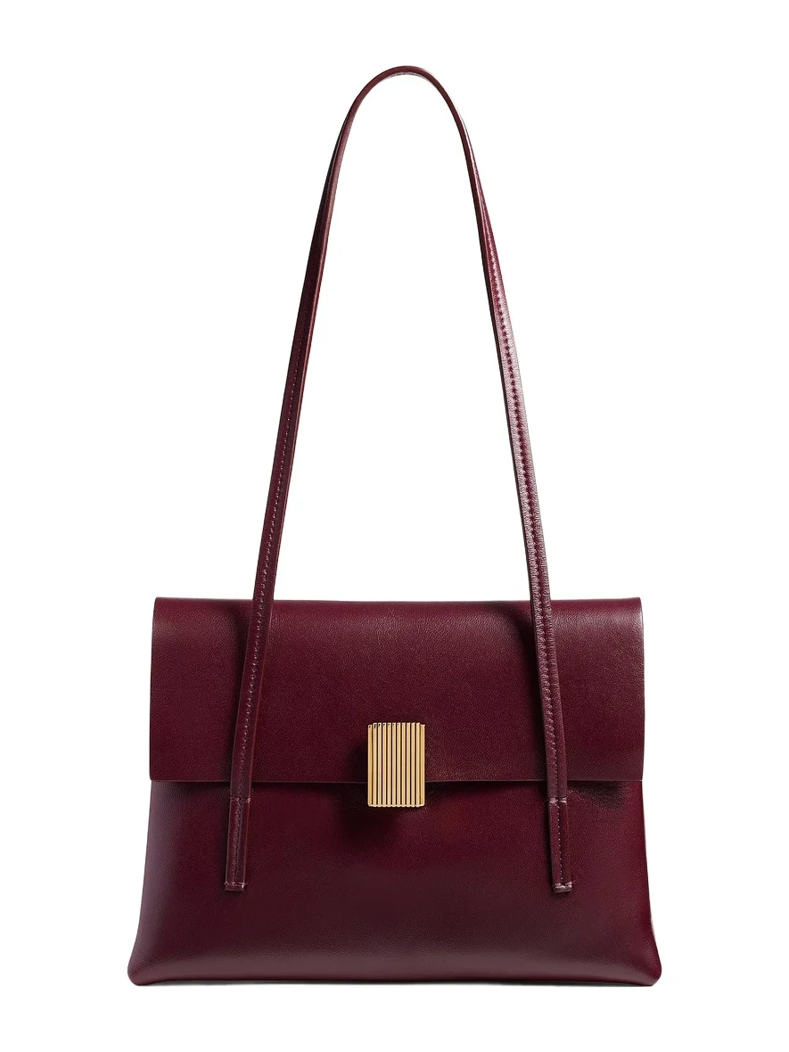 Khaite Soft Blake Small Shoulder Bag In Bordeaux