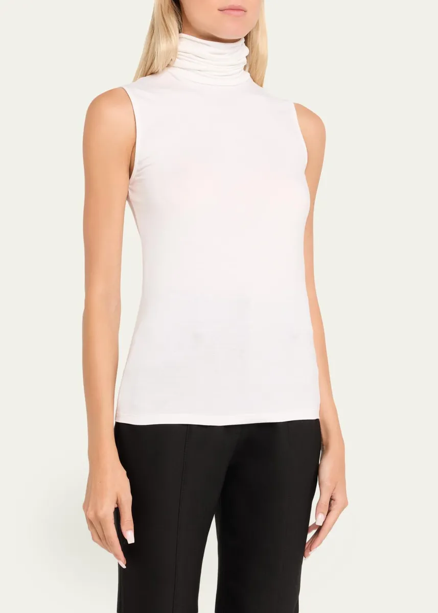 MAJESTIC FILATURES Soft Touch Viscose Sleeveless Turtleneck Top | Thumbnail 4 MAJESTIC FILATURES Soft Touch Viscose Sleeveless Turtleneck Top | Thumbnail 4