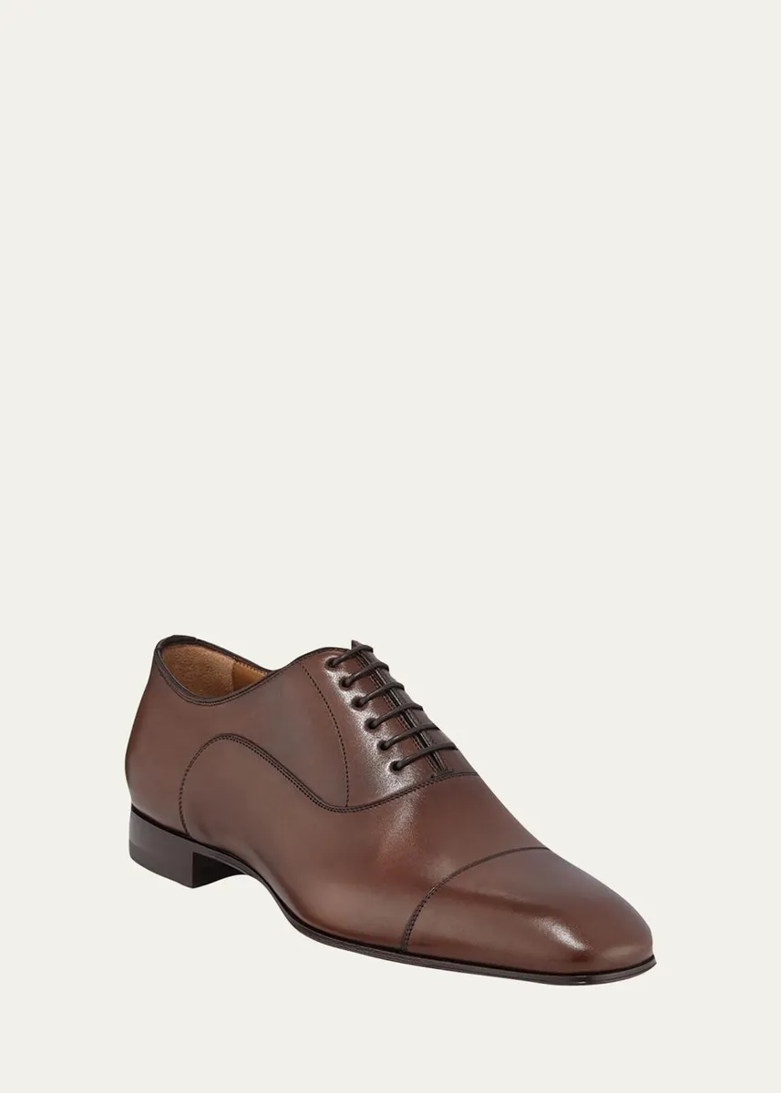 Christian Louboutin Greggo Men's Lace-Up Leather Dress Shoes | Thumbnail 2 Christian Louboutin Greggo Men's Lace-Up Leather Dress Shoes | Thumbnail 2