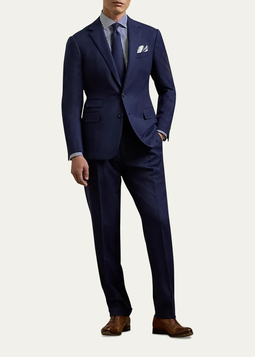 Ralph Lauren Purple Label Men's Kent Handmade Escorial Wool Suit | Thumbnail 2