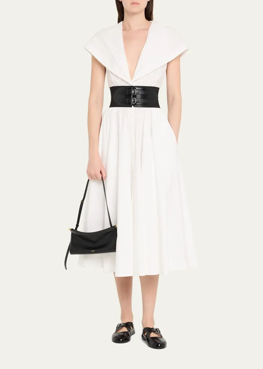 Alaïa Le Click Small Shoulder Bag in Glossy Leather | Thumbnail 5 Alaïa Le Click Small Shoulder Bag in Glossy Leather | Thumbnail 5