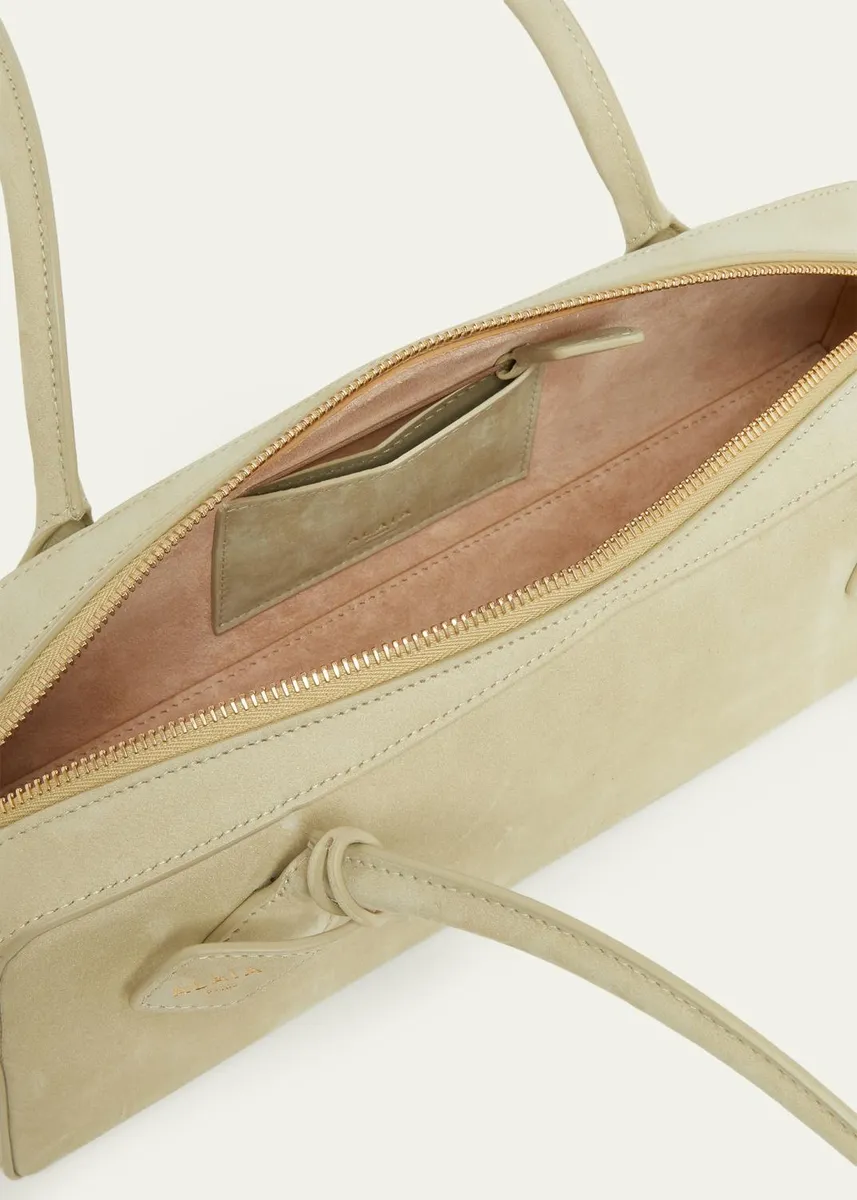 Alaïa Le Teckel Medium Suede Shoulder Bag | Thumbnail 4 Alaïa Le Teckel Medium Suede Shoulder Bag | Thumbnail 4