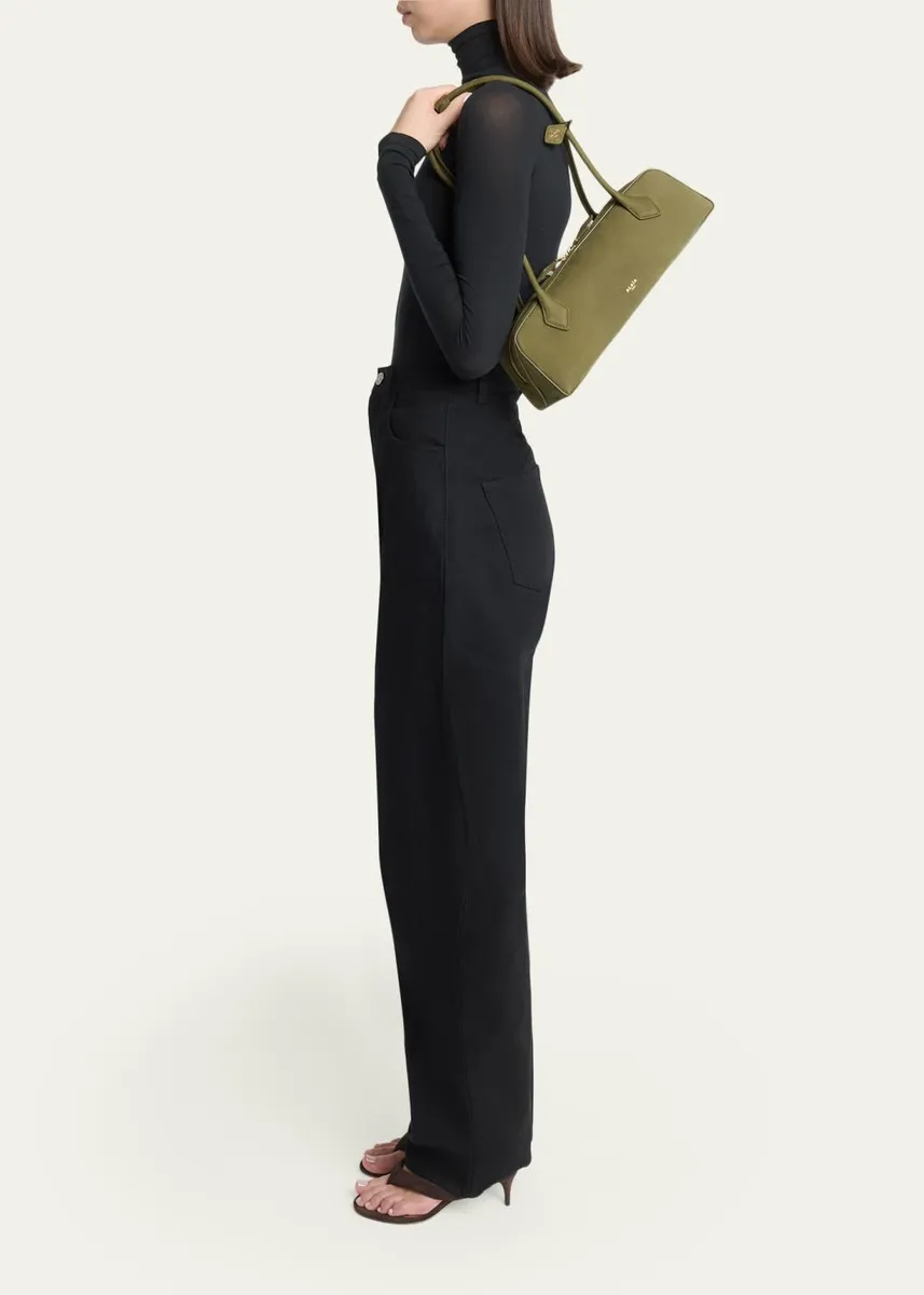 ALAÏA Le Teckel Medium Suede Shoulder Bag | Thumbnail 5 ALAÏA Le Teckel Medium Suede Shoulder Bag | Thumbnail 5