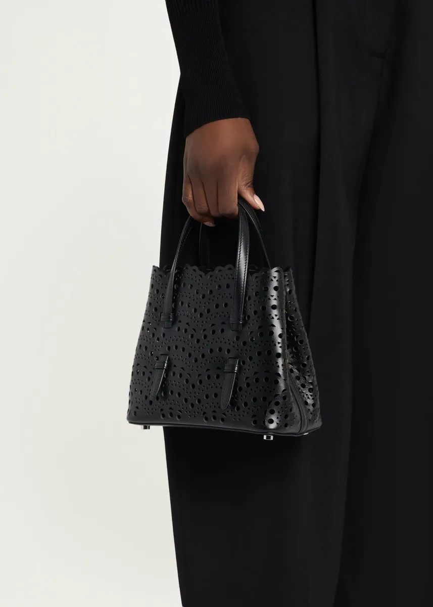 Alaïa Mina 20 Small Perforated Leather Tote Bag | Thumbnail 2 Alaïa Mina 20 Small Perforated Leather Tote Bag | Thumbnail 2