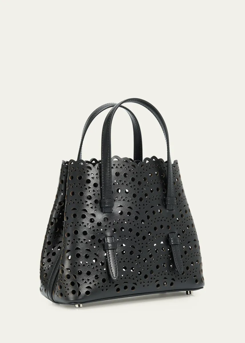 Alaïa Mina 20 Small Perforated Leather Tote Bag | Thumbnail 3 Alaïa Mina 20 Small Perforated Leather Tote Bag | Thumbnail 3