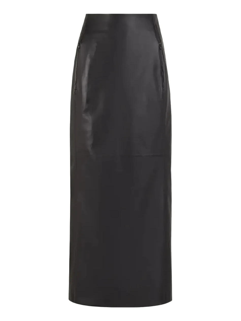 Alaïa Soft Lambskin Leather Maxi Pencil Skirt