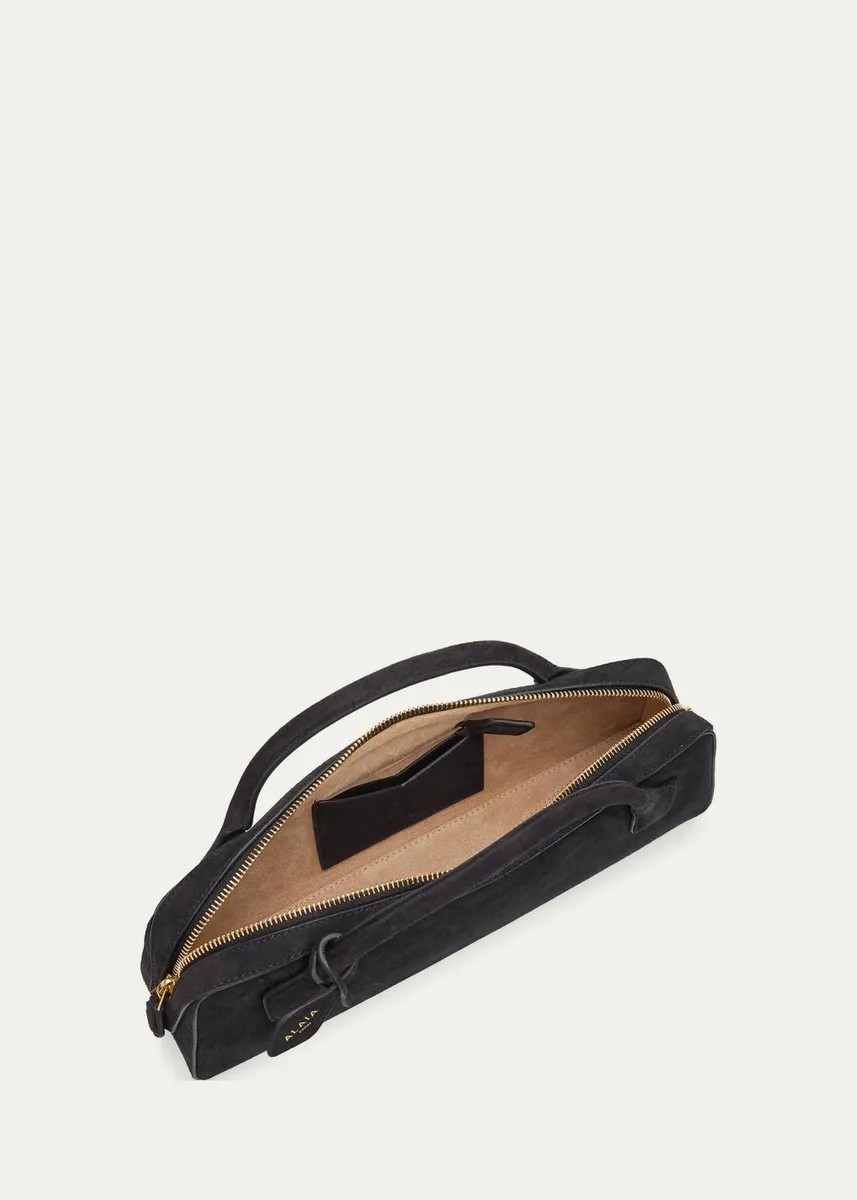 Alaïa Teckel Top-Handle Bag in Suede and Leather | Thumbnail 4