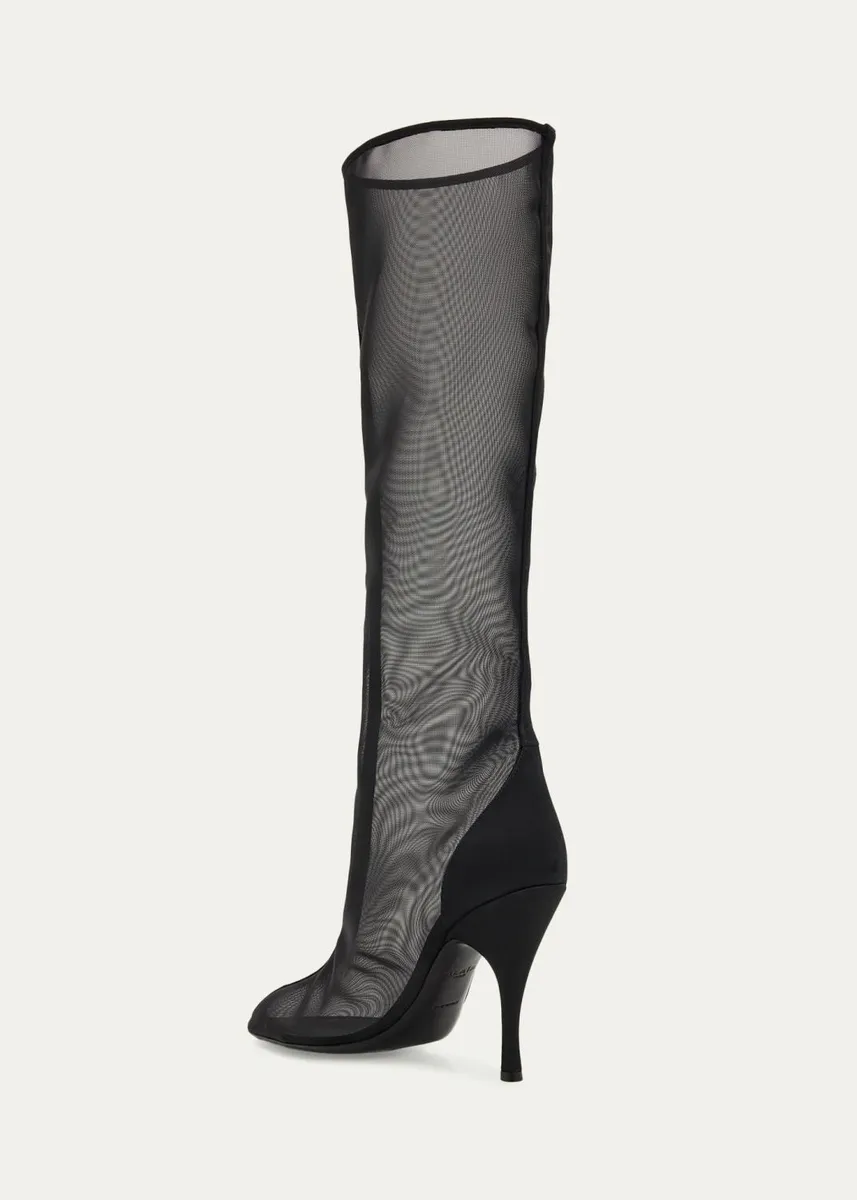 Alaïa 100mm Mesh Knee-High Boots | Thumbnail 2 Alaïa 100mm Mesh Knee-High Boots | Thumbnail 2