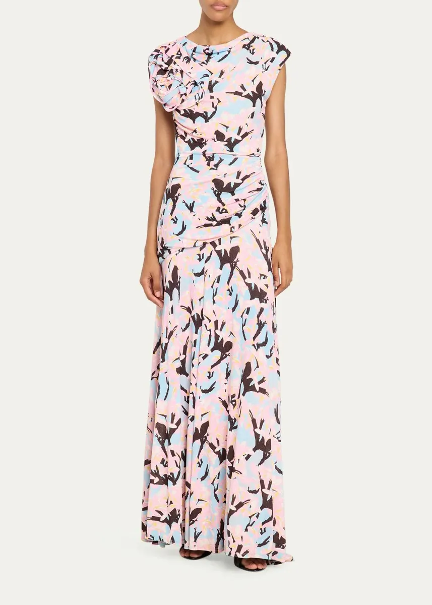 Ulla Johnson x Cassi Namoda Daphne Floral Jersey Maxi Dress | Thumbnail 2