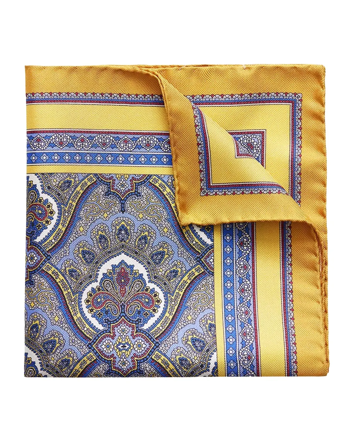 Eton Paisley Silk Pocket Square