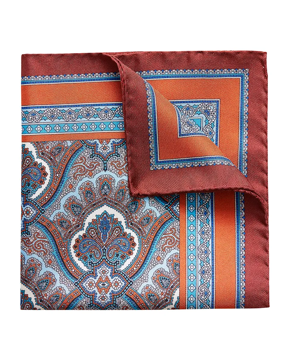 Eton Paisley Silk Pocket Square | Thumbnail 2 Eton Paisley Silk Pocket Square | Thumbnail 2