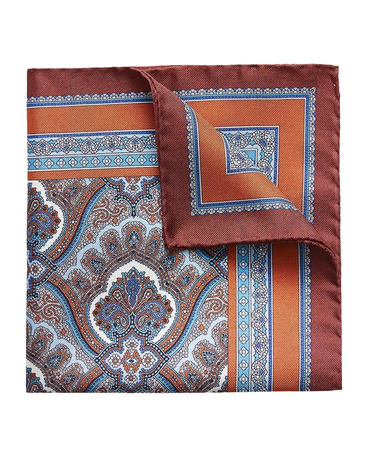 Eton Paisley Silk Pocket Square