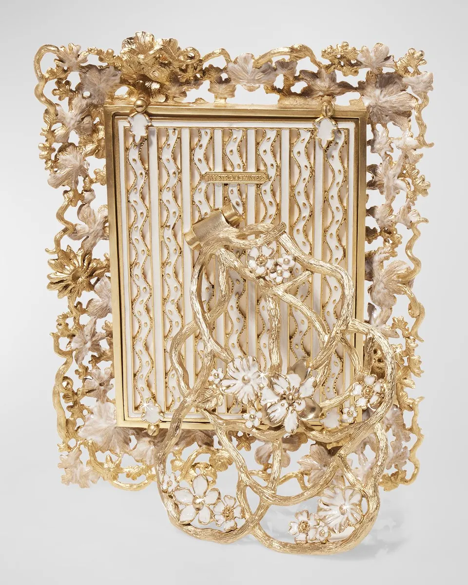 Jay Strongwater Ophelia 14K Gold & Crystal Picture Frame, 5" x 7" | Thumbnail 2 Jay Strongwater Ophelia 14K Gold & Crystal Picture Frame, 5" x 7" | Thumbnail 2