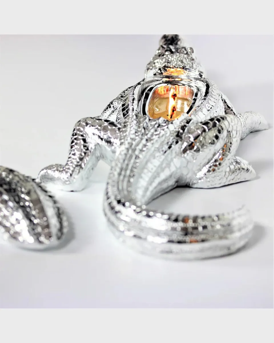 Thompson Ferrier Silvertone Grand Alligator Candle, 14 oz. | Thumbnail 2