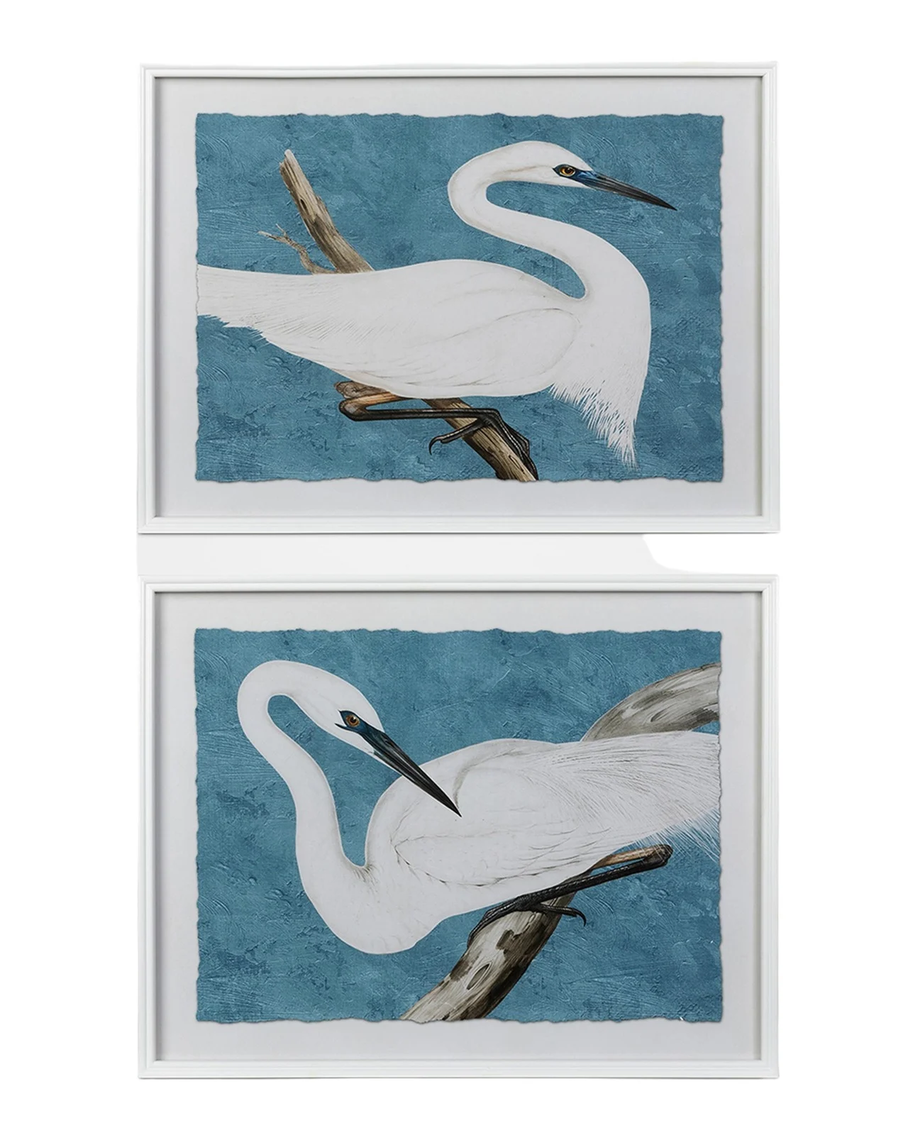 Park Hill Collection "Serene Swan" Framed Wall Art, Set of 2