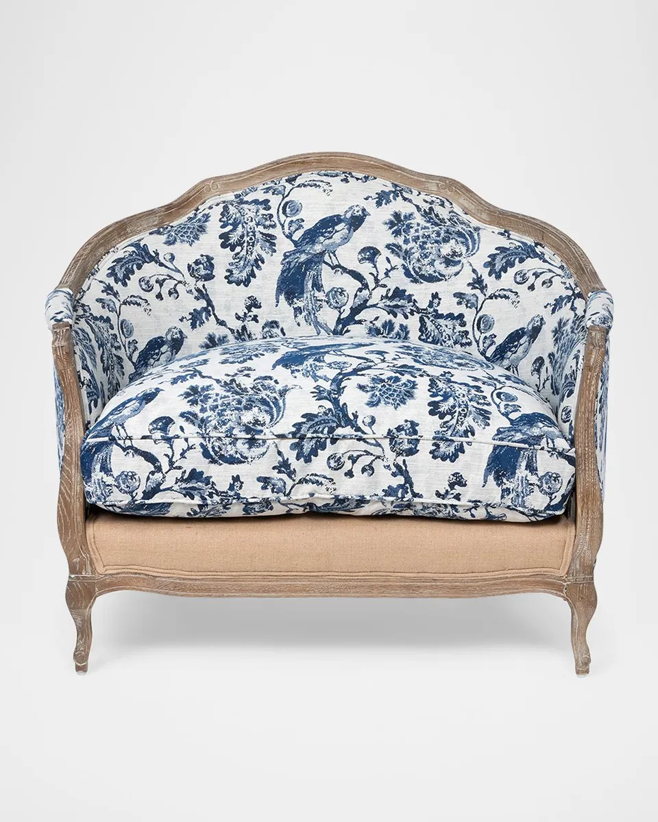 Park Hill Collection Bluebird Toile Settee | Thumbnail 4