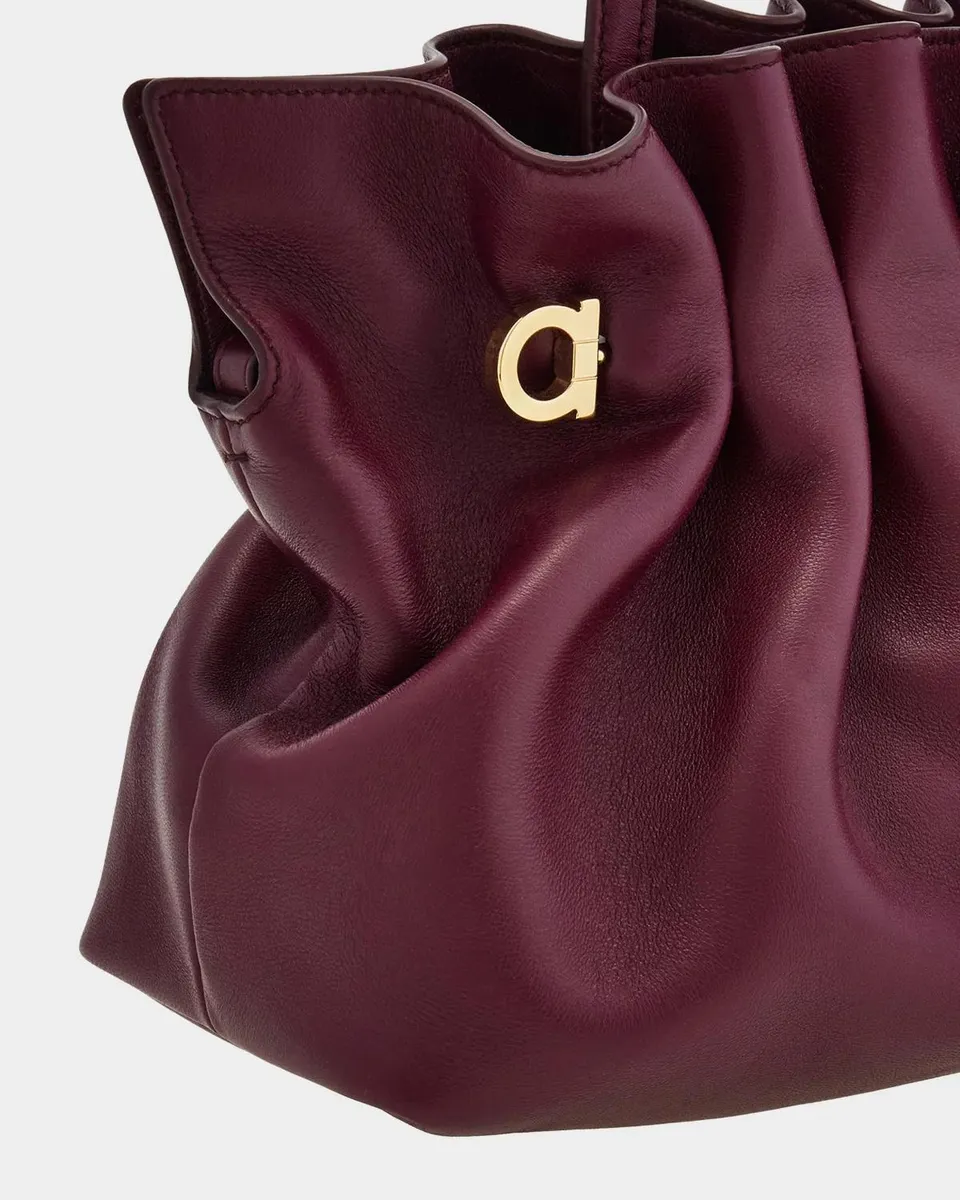Ferragamo Gancio Pin Soft Leather Shoulder Bag | Thumbnail 3 Ferragamo Gancio Pin Soft Leather Shoulder Bag | Thumbnail 3