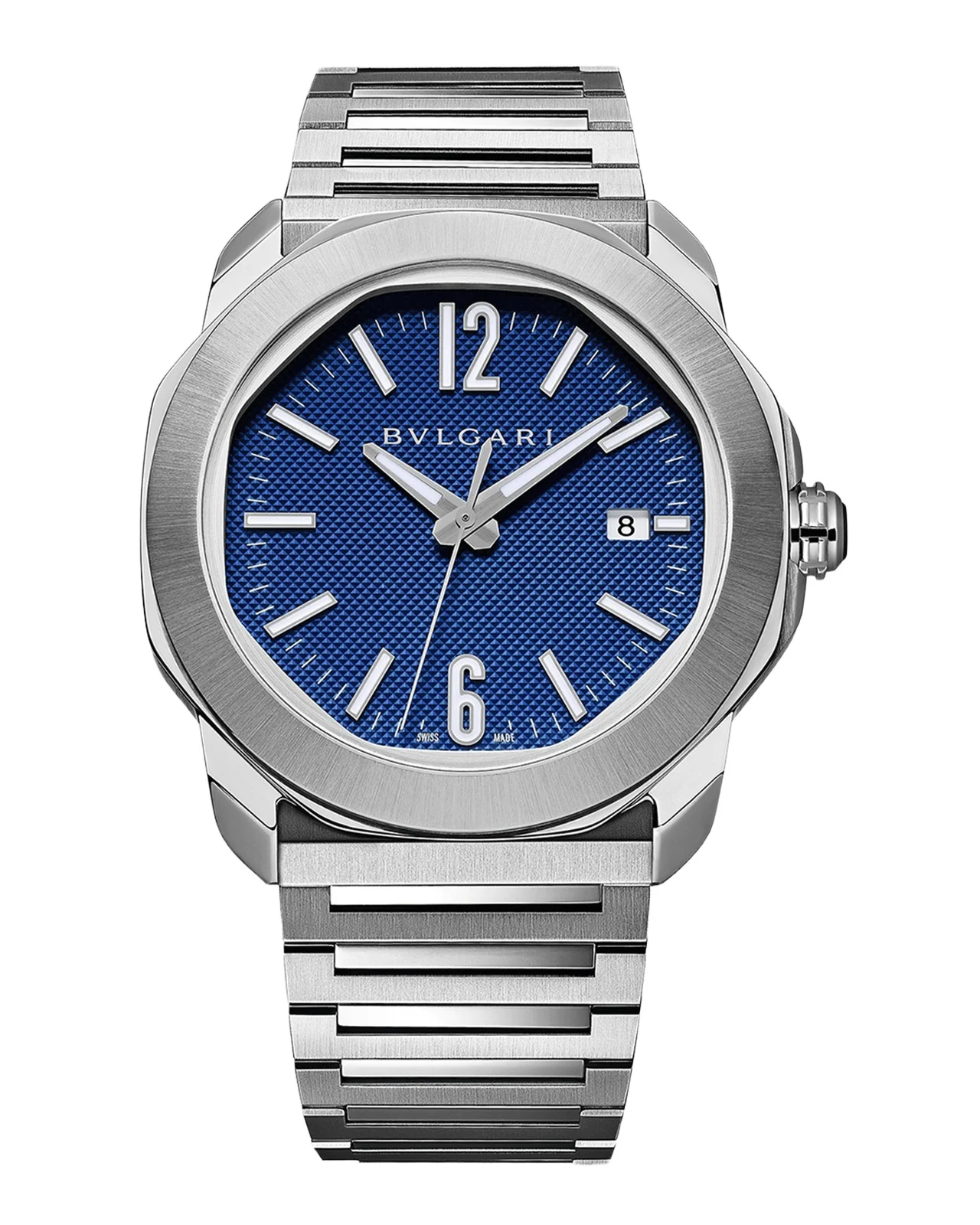 41mm Octo Roma Automatic Watch with Blue Dial