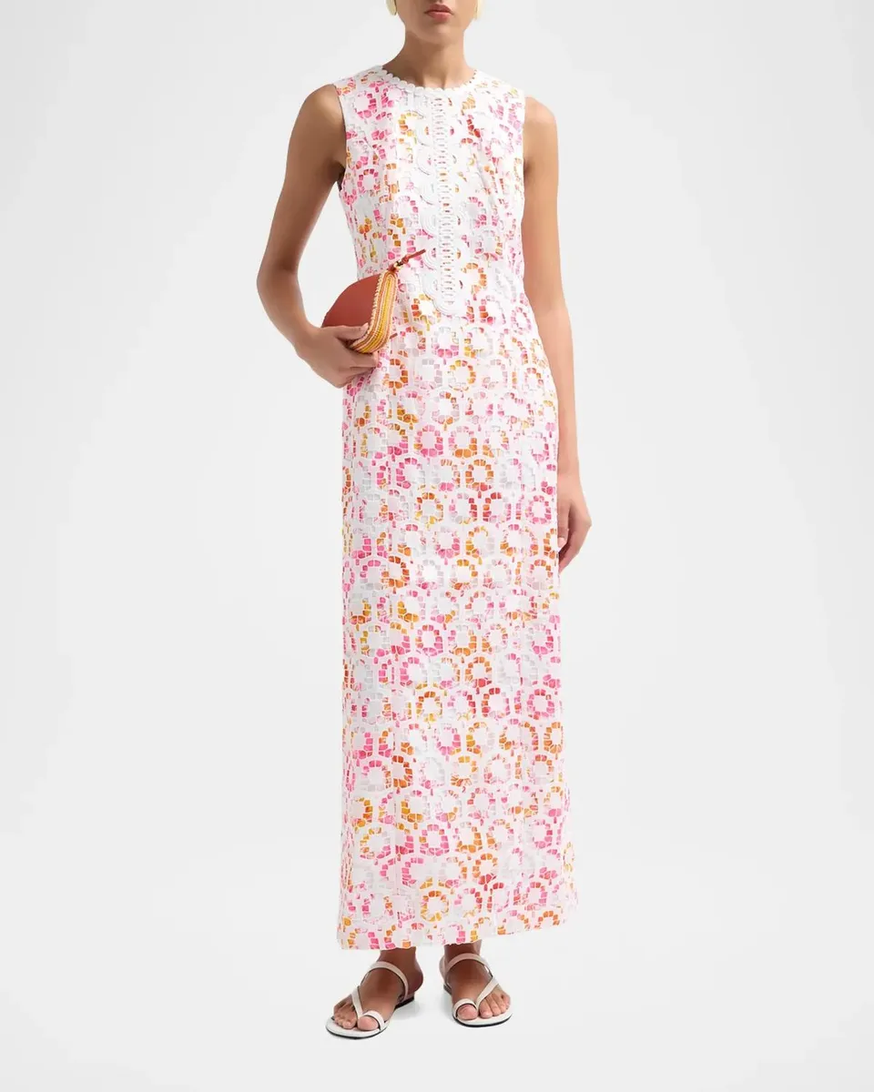Lilly Pulitzer Kitt Lace-Overlay Maxi Shift Dress | Thumbnail 2 Lilly Pulitzer Kitt Lace-Overlay Maxi Shift Dress | Thumbnail 2