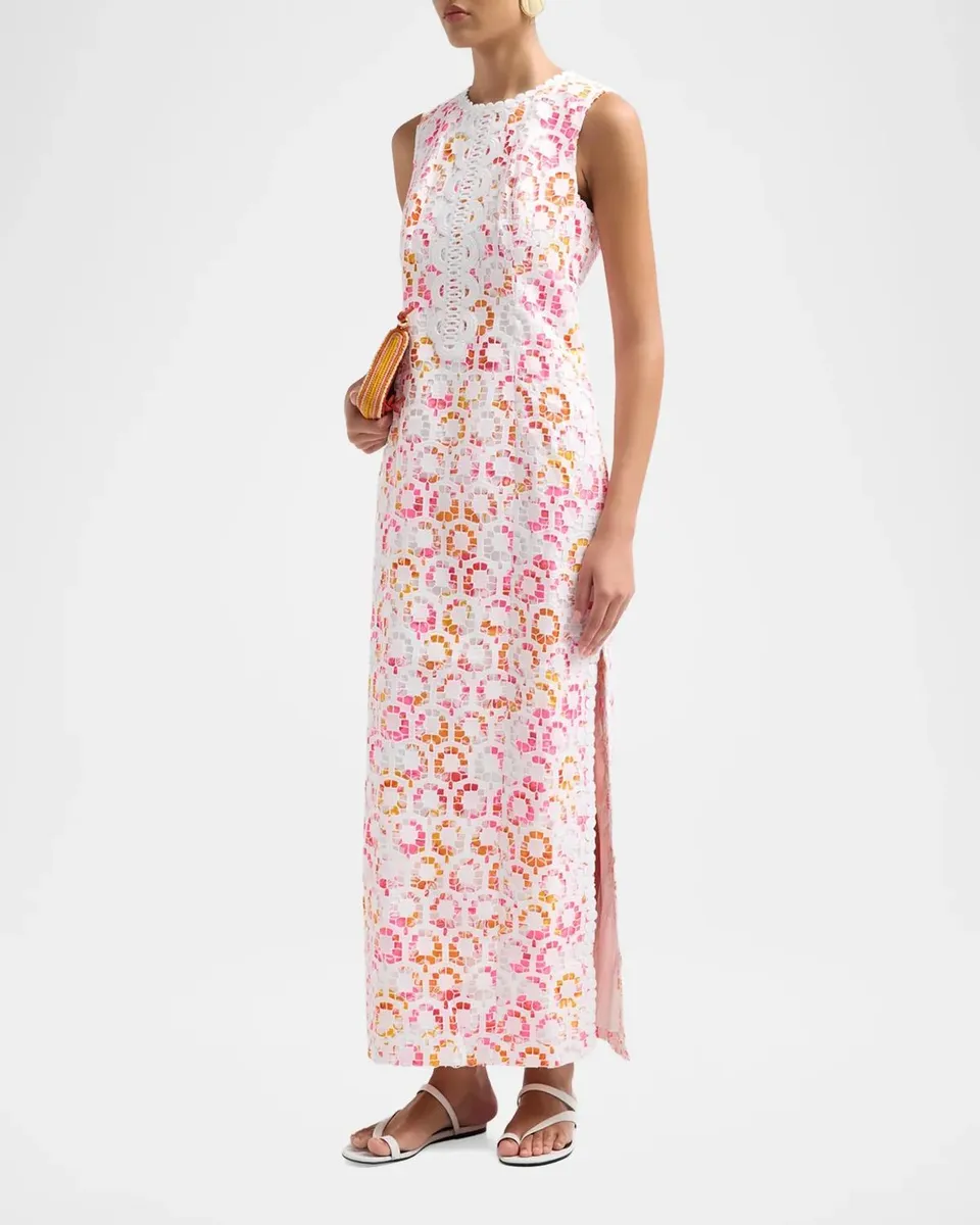 Lilly Pulitzer Kitt Lace-Overlay Maxi Shift Dress | Thumbnail 4 Lilly Pulitzer Kitt Lace-Overlay Maxi Shift Dress | Thumbnail 4