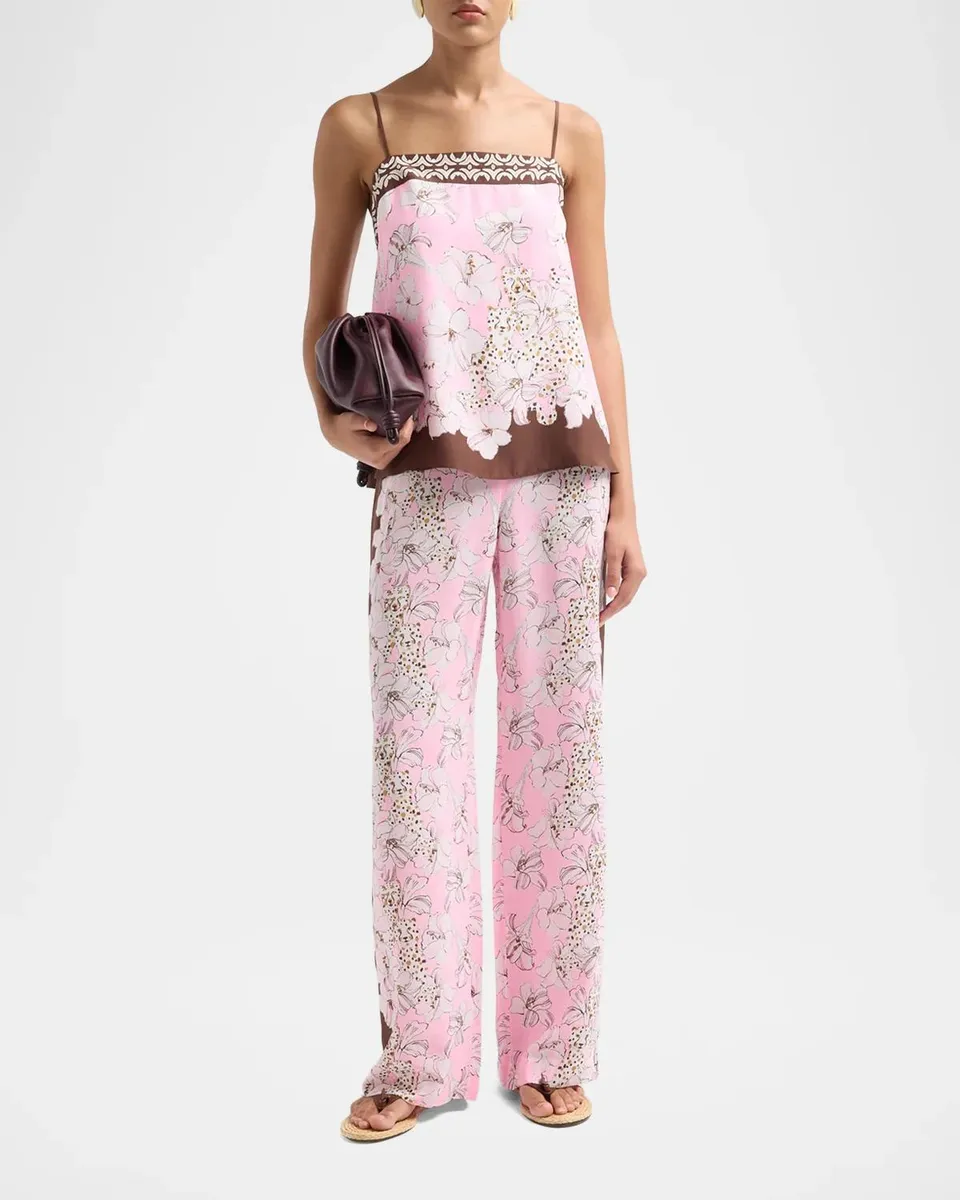 Lilly Pulitzer Vianna Coco Beach Silk Palazzo Pants | Thumbnail 2 Lilly Pulitzer Vianna Coco Beach Silk Palazzo Pants | Thumbnail 2