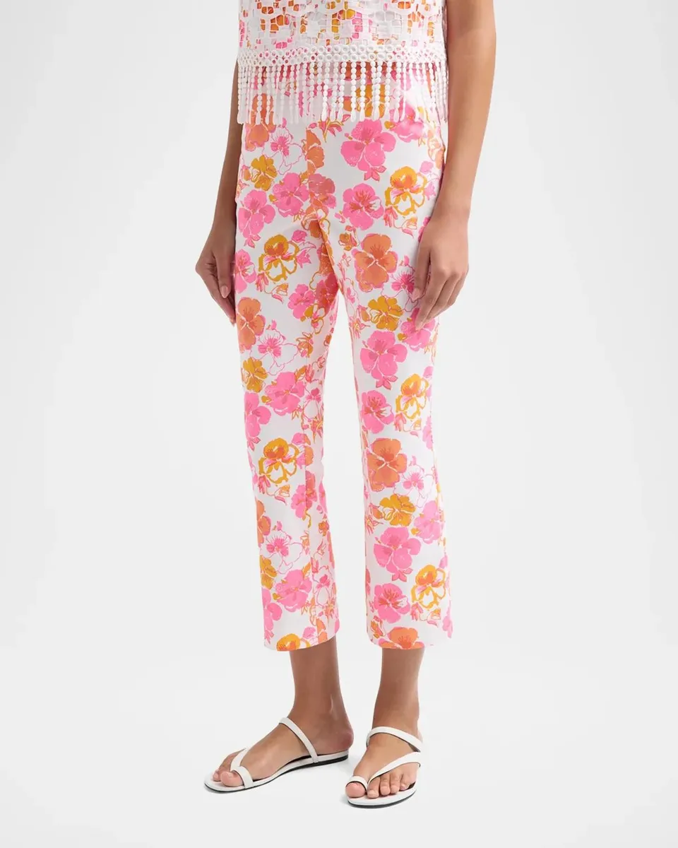 Lilly Pulitzer Carwyn Floral Flare-Leg Cropped Pants | Thumbnail 4 Lilly Pulitzer Carwyn Floral Flare-Leg Cropped Pants | Thumbnail 4