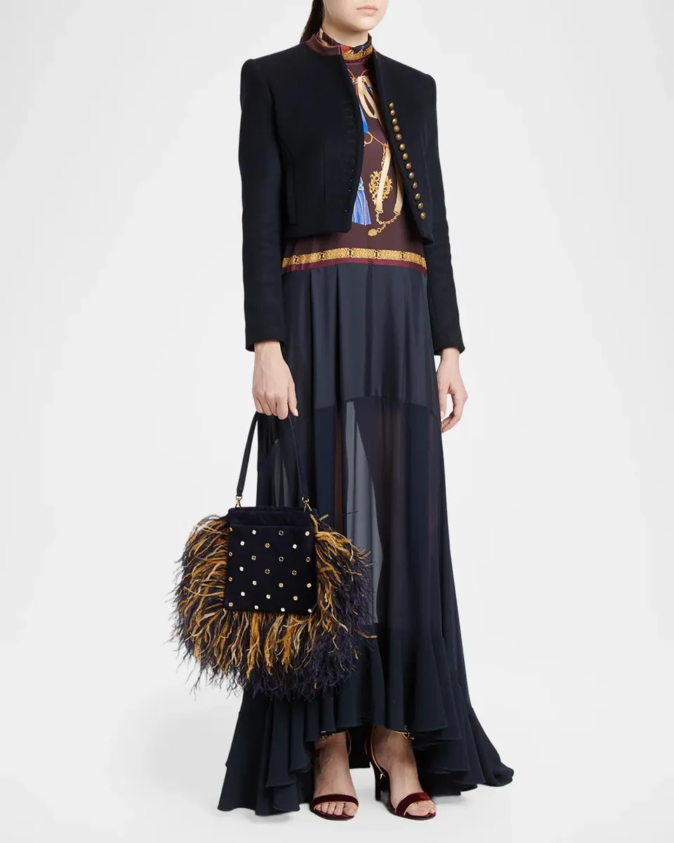 Etro Kalispera Studded Feather Suede Shoulder Bag | Thumbnail 5 Etro Kalispera Studded Feather Suede Shoulder Bag | Thumbnail 5