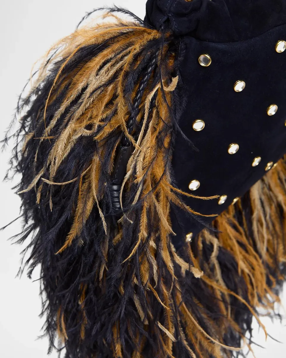 Etro Kalispera Studded Feather Suede Shoulder Bag | Thumbnail 6 Etro Kalispera Studded Feather Suede Shoulder Bag | Thumbnail 6